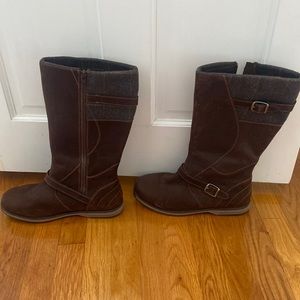 Wide calf brown boots ll bean